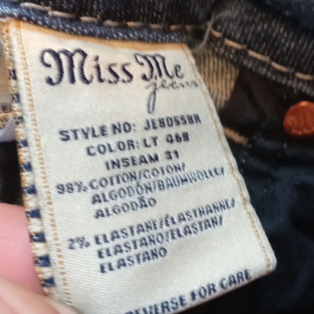 MISS ME JEANS SIGNATURE RISE BOOT CUT PANTS WOMENS 28 6 REG FLAP POCKET - Picture 6 of 6